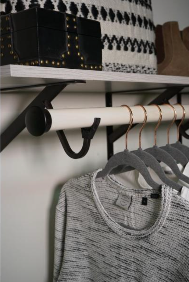 Coat hanger discount rod