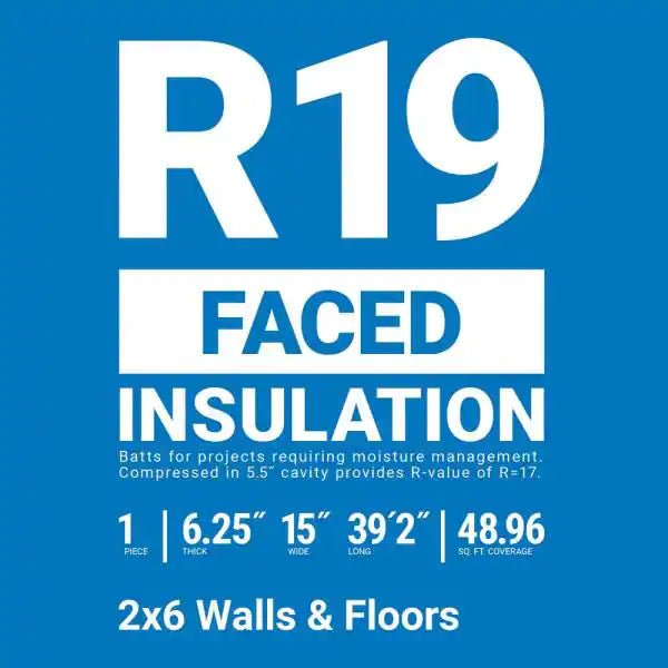 Johns Manville R-19 Wall Unfaced Fiberglass Roll Insulation 48.96