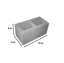 Load image into Gallery viewer, 16 in. x 8 in. x 8 in. Light Weight Concrete Cinder Blocks Regular

