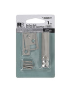 2-1/2-in Satin Nickel Steel Surface Bolt