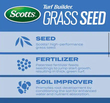 Load image into Gallery viewer, Turf Builder 2.4 lbs. Grass Seed Sun and Shade Mix with Fertilizer and Soil Improver Thrives in a Variety of Conditions
