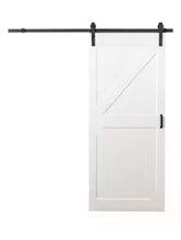 Load image into Gallery viewer, RELIABILT 36-in x 84-in White Primed K-frame Mdf Single Bypass Barn Door (Hardware Included)
