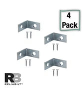 RELIABILT 1-in x 0.5-in x 1-in-Gauge Zinc-plated Steel Corner Brace (4-Pack)