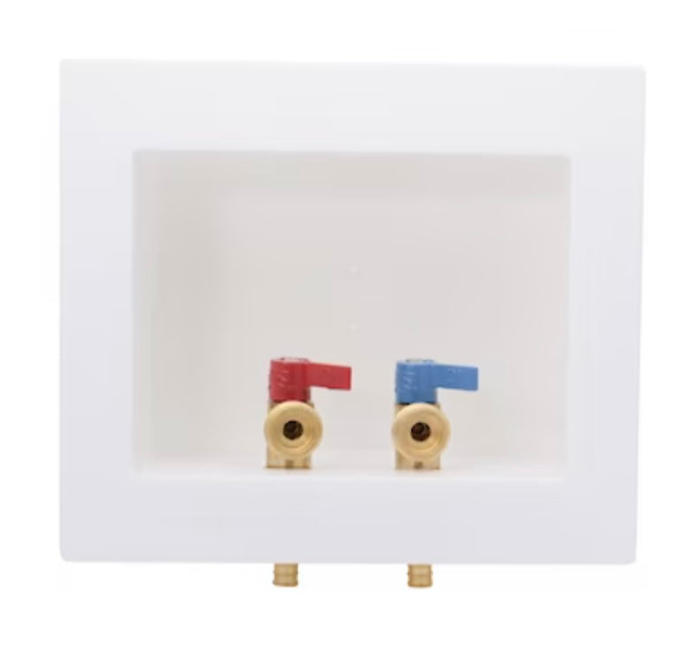 SharkBite Quarter Turn Ball Valve PEX Washing Machine Outlet Box SharkBite Quarter Turn Ball Valve PEX Washing Machine Outlet Box