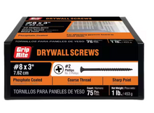 Load image into Gallery viewer, #8 x 3 in. Philips Bugle-Head Coarse Thread Sharp Point Drywall Screws (1 lb.-Pack)

