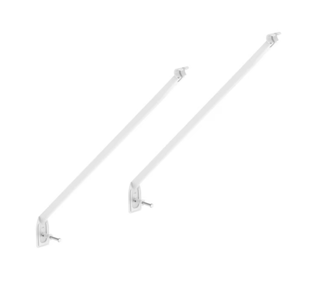 Fixed Mount 20.5-in White Steel Bracket (2-Pack)