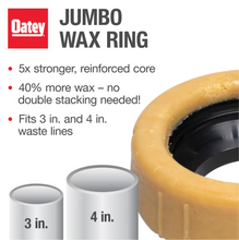 Load image into Gallery viewer, Johni-Ring 3-in Brown Wax Jumbo Toilet Wax Ring with Bolts
