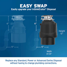 Load image into Gallery viewer, Non-corded 3/4-HP Continuous Feed Garbage Disposal
