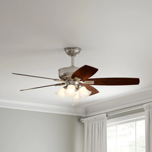 Load image into Gallery viewer, Devron 52 in. LED Indoor Brushed Nickel Ceiling Fan with Light Kit
