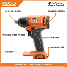Load image into Gallery viewer, 18V Cordless 2-Tool Combo Kit with 1/2 in. Drill/Driver, 1/4 in. Impact Driver, (2) 2.0 Ah Batteries, Charger, and Bag
