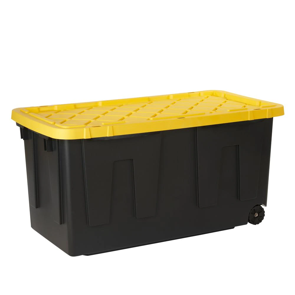 HDX 27 Gal Tough Storage Bin in Black