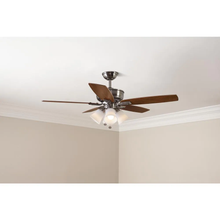 Load image into Gallery viewer, Devron 52 in. LED Indoor Brushed Nickel Ceiling Fan with Light Kit
