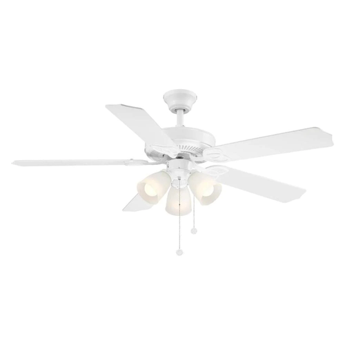 Brookhurst 52 in. LED Indoor White Ceiling Fan with Light Kit