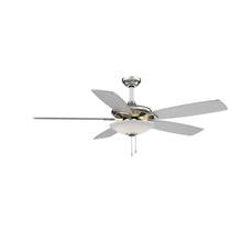 Load image into Gallery viewer, Menage 52 in. Integrated LED Indoor Low Profile Brushed Nickel Ceiling Fan with Light Kit
