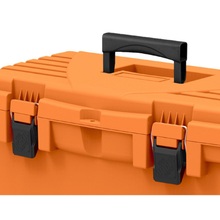 Load image into Gallery viewer, 19 in. Plastic Portable Tool Box with Metal Latches and Removable Tool Tray
