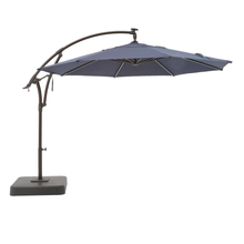 Load image into Gallery viewer, 11 ft. Aluminum Cantilever Solar LED Offset Outdoor Patio Umbrella in Putty Tan
