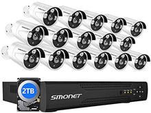 Load image into Gallery viewer, 【2021 New】 SMONET 5MP Lite Security Camera System,Surveillance Camera System,16 x 1920TVL Indoor Outdoor Waterproof Home CCTV Cameras,IP66,DVR Kits with Night Vision,Remote View,Smart Playback
