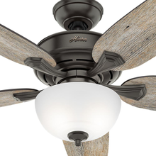 Load image into Gallery viewer, Channing 54 in. LED Indoor Easy Install Noble Bronze Ceiling Fan with HunterExpress Feature Set and Remote
