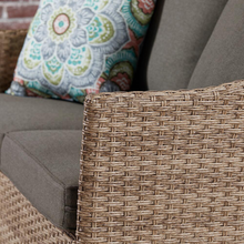 Load image into Gallery viewer, Kendall Cove 4-Piece Steel Patio Conversation Outdoor Seating Set with Charcoal Cushions

