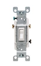 Load image into Gallery viewer, Leviton 15 amps Three Way Toggle AC Quiet Switch White 6 pk
