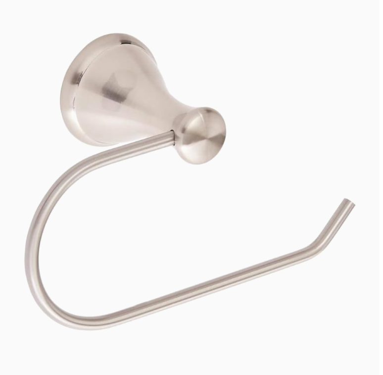 Style Selections Bailey Brushed Nickel Wall Mount Single Post Toilet Paper Holder