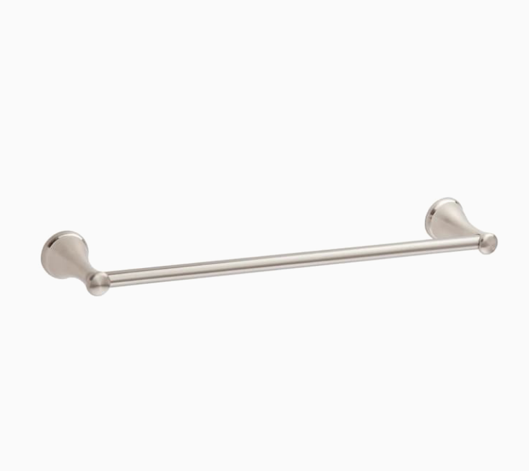 Style Selections Bailey 18-in Brushed Nickel Wall Mount Single Towel Bar