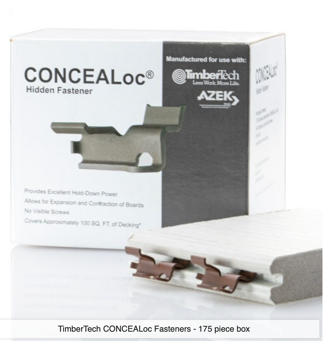 TimberTech CONCEALoc Hidden Fasteners - 175 pack - 100 sqft