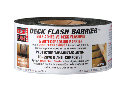 Deck Flash 3 in. W x 75 ft. L Tape Self Adhesive Black Joist Tape