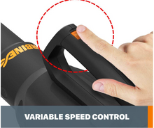 Load image into Gallery viewer, WORX WG547 20V (2.0Ah) Power Share Cordless Turbine Blower, 2-Speed, Battery and Charger Included, Black/Orange
