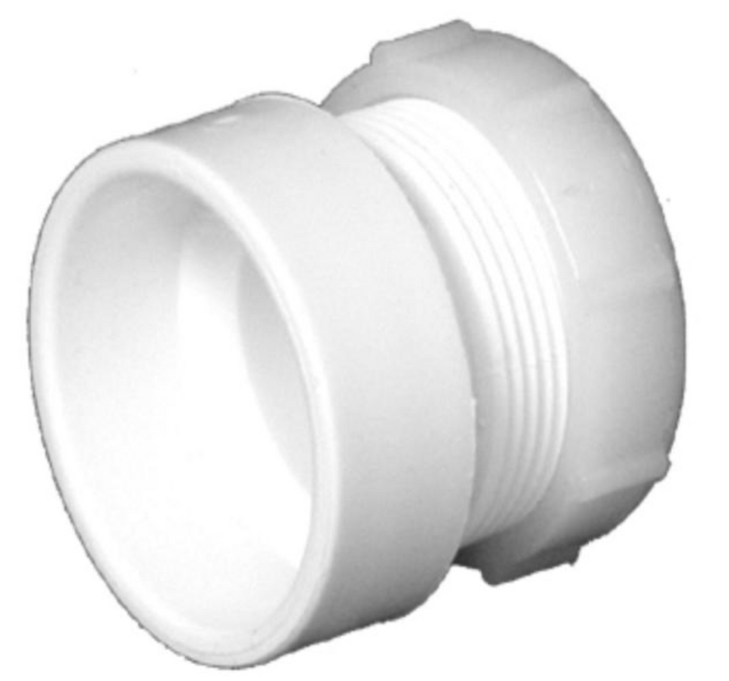 1-1/2 in. PVC DWV Female Trap Adapter with Washer/P-Nut