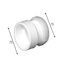Load image into Gallery viewer, 1-1/2 in. PVC DWV Female Trap Adapter with Washer/P-Nut
