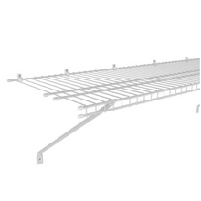 Load image into Gallery viewer, SuperSlide 96 in. W x 16 in. D White Ventilated Wire Shelf
