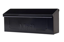 Load image into Gallery viewer, Townhouse Small, Horizontal, Steel, Wall Mount Mailbox, Black

