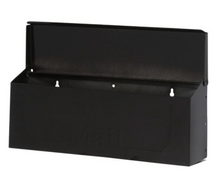 Load image into Gallery viewer, Townhouse Small, Horizontal, Steel, Wall Mount Mailbox, Black
