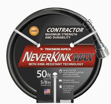 Load image into Gallery viewer, NeverKink Max 5/8-in x 50-ft Contractor-Duty Kink Free Vinyl Black Coiled Hose
