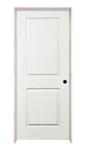Load image into Gallery viewer, 32 in. x 80 in. 2-Panel Square Top Primed White Classic Composite Smooth Hollow Core Single Prehung Interior Door- Left Hand

