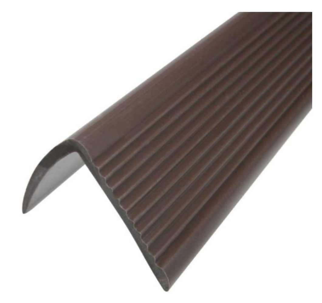 Brown 1-3/8 in. x 36 in. Vinyl Stair Edger Transition Strip