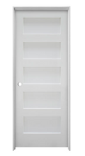 Load image into Gallery viewer, Mastercraft® 30&quot;W x 80&quot;H Primed 5-Panel Equal Interior Door System - Right Inswing
