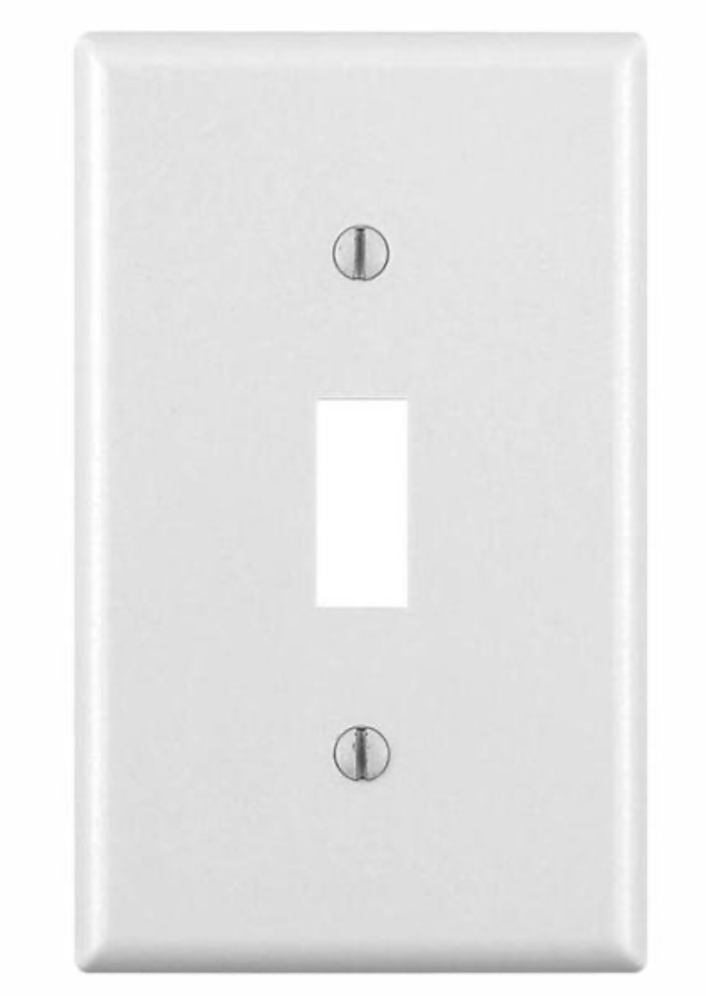1-Gang White Toggle Wall Plate - 10 Pack