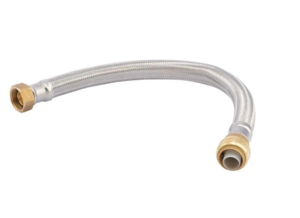 3/4 in. Push-to-Connect x 3/4 in. FIP x 18 in. Braided Stainless Steel Water Heater Connector