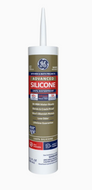 GE Advanced Silicone 2 Kitchen and Bath White Sealant Caulk 10.1oz