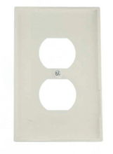 Load image into Gallery viewer, 1-Gang White Midway Duplex Outlet Nylon Wall Plate (10-Pack)
