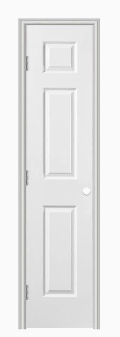 Masonite Traditional 18-in x 80-in 6-Panel Hollow Core Primed Molded Composite Right Hand Inswing/Outswing Single Prehung Interior Door