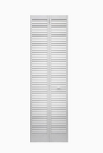 Load image into Gallery viewer, ReliaBilt 36-in x 80-in White Louver Prefinished Pine Wood Bifold Door (Hardware Included)
