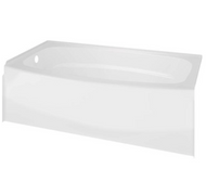 Classic 400 Curve 60 in. Rectangular Alcove Bathtub in High Gloss White