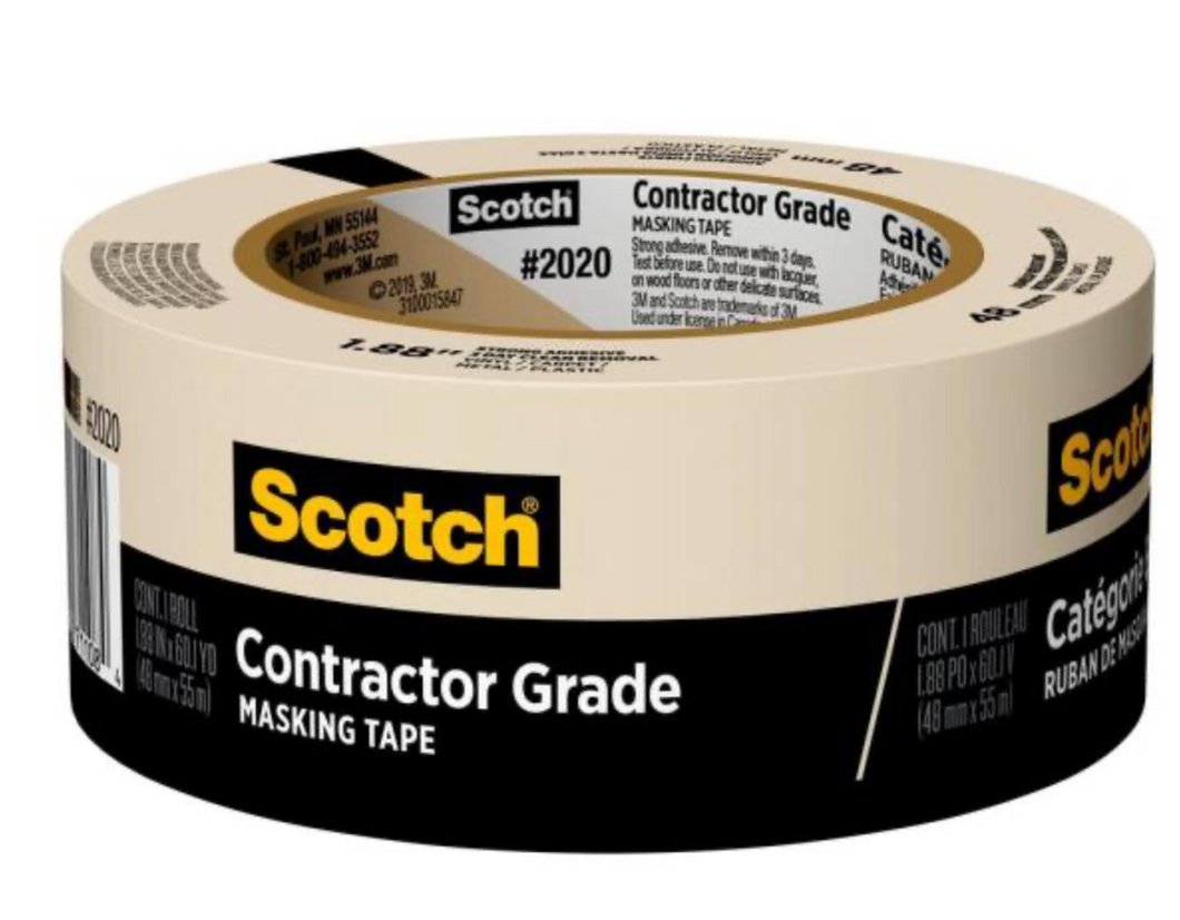 Scotch 1.88 in. x 60 yds. Contractor Grade Masking Tape