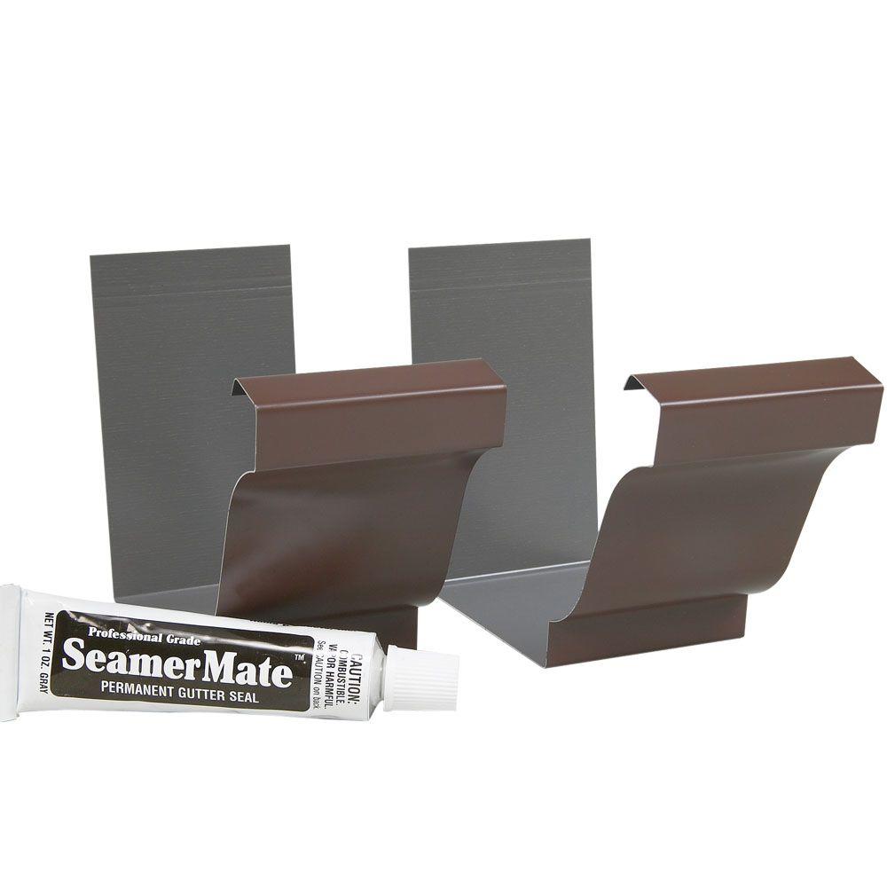5 in. Brown Aluminum Gutter Seamer with Seamermate (2-Pack) - Denali Building Supply