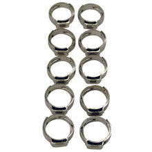 Load image into Gallery viewer, 1/2 in. Stainless Steel PEX Barb Pinch Clamp (10-Pack) - Denali Building Supply
