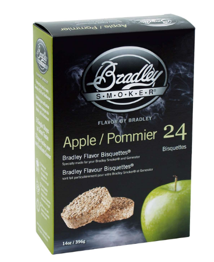 Bradley Smoker Apple All Natural Wood Bisquettes 24 pk