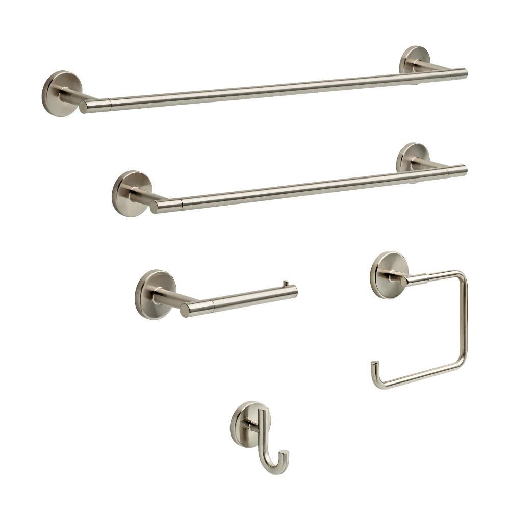 Style Selections Bailey Brushed Nickel Wall Mount Single Post